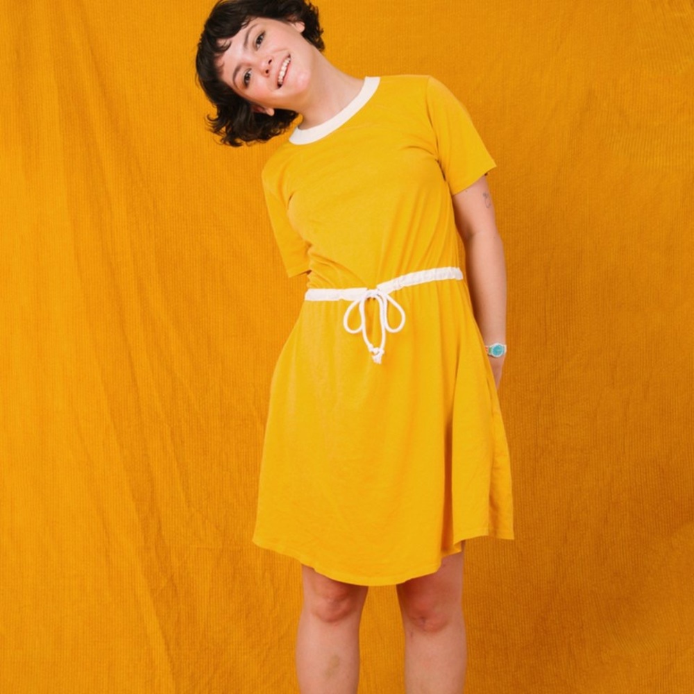 Big Bud Press T-Shirt Dress in Baby Pink